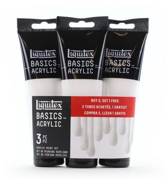 Liquitex Basics 3x118ml Titanium White Triple Pack