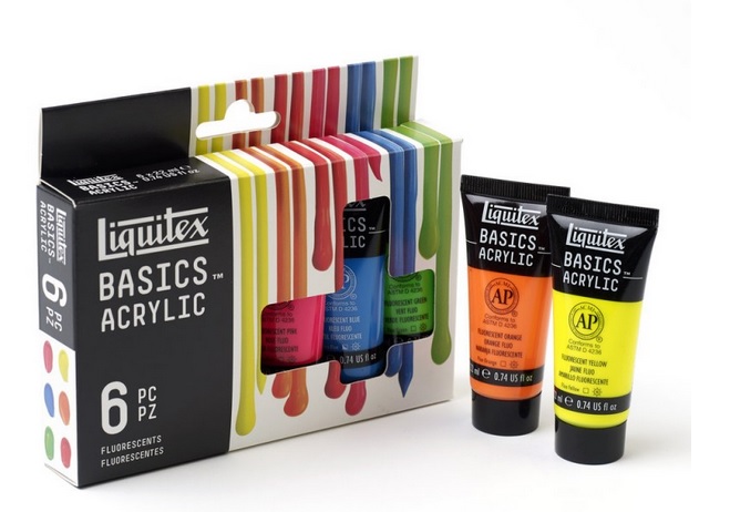 Liquitex Basics Acrylic 6x22ml Set - Fluorescents